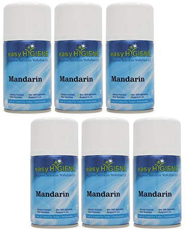 6 Automatic Air Freshener Dispenser Refills HALF CASE Mandarin Scent 270ml Cans