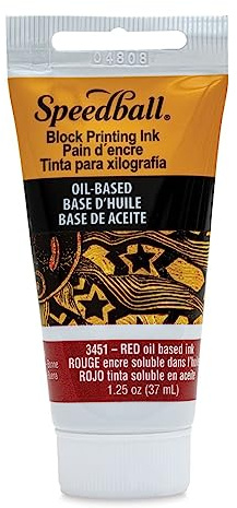 Speedball Art Products Company 003451 37cc Oil Block Ink, Red