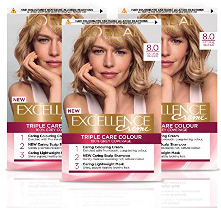 L'Oreal Excellence Permanent Hair Colour 8 Natural Blonde