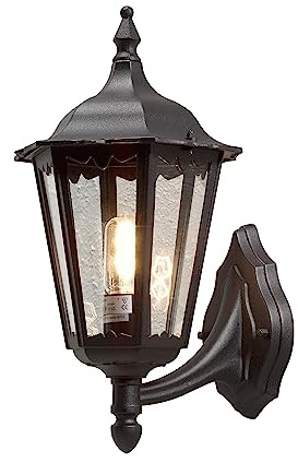 Konstsmide Firenze 7213 Wandleuchte (B: 23,5cm T: 30cm H: 48cm, 1x100W, IP43) matt-schwarz