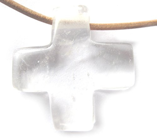 Anhänger Kreuz Halseif-Teil Bergkristall 3 x 3 cm