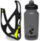 Cube HPP Cage - Matt Black/Yellow & Flow Bottle - Black, 500ml / Water Drink Flask Vessel Bidon Holder Mount Bracket Kit Lightweight Plastic Drinking Hydration Biking Bike Riding Frame Accessories