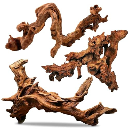 PIVBY Lot de 3 Branches Naturelles en Bois flotté pour décoration d'aquarium