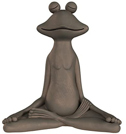 Pure Garden Meditierender Frosch, Rasen- und Gartendekoration, Bronze