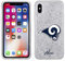 Prime Brands Group Schutzhülle für iPhone X/Xs, NFL Lizenziertes Los Angeles Rams, durchsichtig, silberfarben