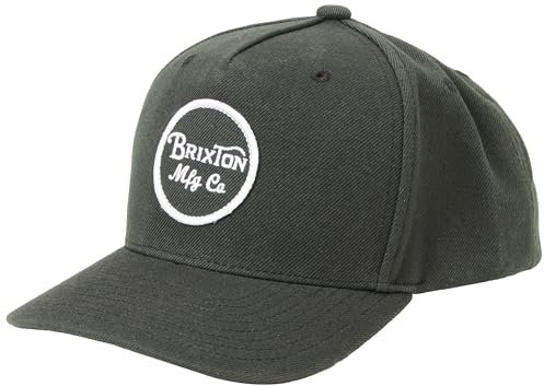 Brixton Unisex-Adult Wheeler Snapback Cap, Black, O/S