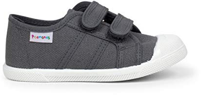 Pisamonas Zapatillas Niños Lona Cinta Adhesiva Talla 24 Color Gris