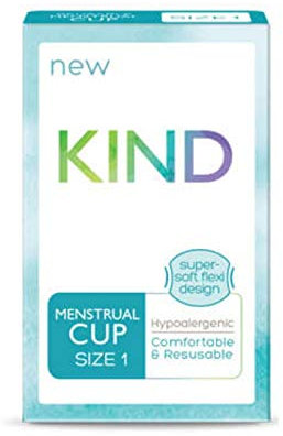 Kind Organic Menstrual Cup Size BPA Free Leakproof Hypoallergenic, 1 Count