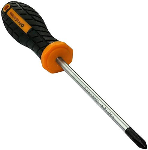 AERZETIX - C45689 - Tournevis à Empreinte Cruciforme PH1 5x100mm pour Vis Phillips - Pointe Aimantée/Magnétique - Poignée Antidérapante Bi-Matière - Lame en Acier/CR-V/