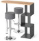 Vicco Bartisch-Set Vincent, Goldkraft Eiche/Anthrazit, 113 x 40 cm mit 2 Barhockern