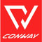 CONWAY Aufkleber Logo Sticker 9,8x9,8cm wetterfester rot weiß Fahrrad