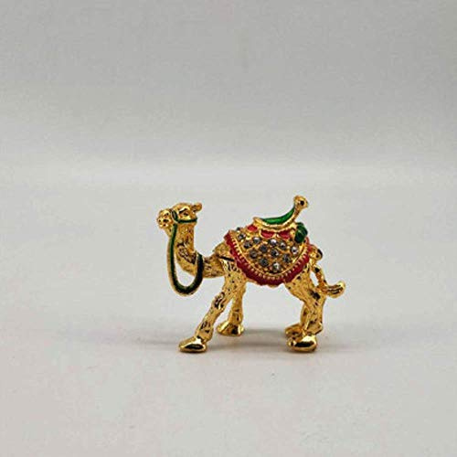 WEKOW 1PCS Wüste Kamel Dekoration Handwerk Metall Home Wohnzimmer Schlafzimmer Dekoration Handstück Geburtstagsgeschenk (Golden,5cm×4.5cm)