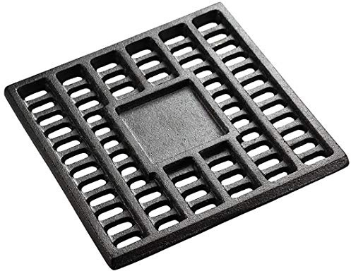 CAMPINGMOON Cast Iron Coal Bed Charcoal Fire Grate 9.8x9.8-inch T-250