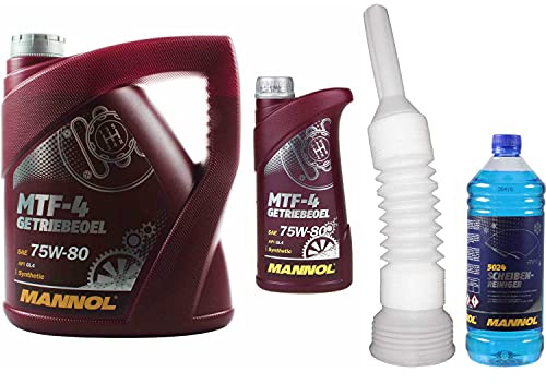 QR-Parts Set 85408077 CT4504 MN8104-4 5024 MN8104-1 5L MANNOL Getriebeöl MTF-4 75W-80 Gear Schlauch + Scheibenreinigerr
