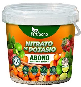 FERTIBONO Nitrato de potasio,Puro (KNO3) 13-00-46, Aumenta el Tamaño y la Calidad de la Fruta, los Azúcares y el Rendimiento de los Cítricos (700g)