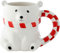 Puckator Tasse à thé et café en céramique en forme d'ours polaire – Accessoires amusants pour la maison – Cadeaux mignons pour petite amie – Grandes tasses pour hommes et femmes – Cadeaux mignons –