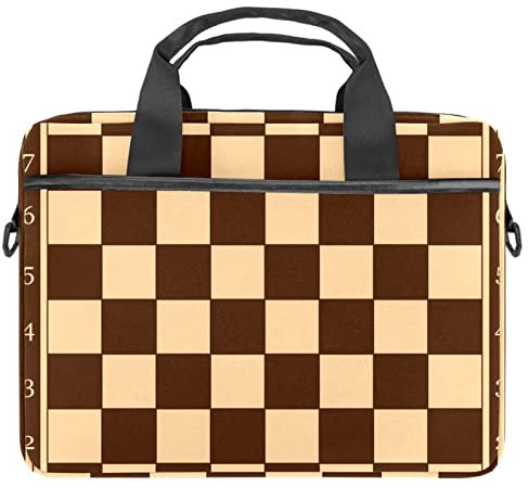 Semplice Laptop Spalla Messenger Bag Crossbody Valigetta Messenger Sleeve per 13 13.3 14.5 Pollice Tablet Del Computer Portatile Proteggere Tote Bag Caso, scacchiera, 11x14.5x1.2in /28x36.8x3 cm