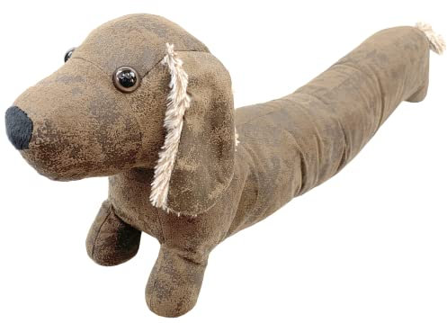 Sausage Dog Draught Excluder for Doors Brown 67cm Long