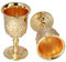 2PCS Gobelets en Calice, 3,7x6,8 cm Gobelet Gothique Médiéval Doré Vintage Gobelets à Calice en Métal Rétro Gobelets à Calice pour Fête Et Maison pour Mariage