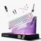 Nyfter - 75% Gaming Keyboard - DOPPELTE Dämpfung, PRE-LUBED Gateron Yellow Switches, HOTSWAPPABLE, 100% RGB Beleuchtung, ISO DE Layout NYFBOARD GEN2 Gaming Tastatur