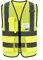AYKRM Mesh air high viz hi vis jacket high viz Class 2 hi vis Zipper Front High Visibility vest Hi Vis Executive Vest Waistcoat with Phone & ID Pockets, Yellow Mesh