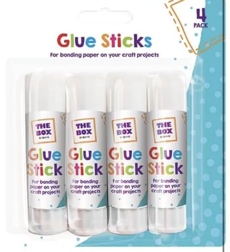 PRISTINE ENTERPRISE Glue Sticks contains 4 sticks of 15g that are perfect for bonding paper and cardboard. Kids friendly safe and non toxic Art and craft supply Each stick of glue is saf