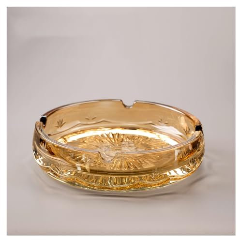 Grand Cristal En Verre Cigare À Cendrier À L'extérieur Porte-cendres À Cigarette, Bacs À Cendre De Fumage Sur Le Bureau, Décoration De Plateau De Cendre En Verre Ron gold-L