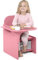 Children's Table & Chair Set, Kids Desk Chair with Storage Bin, Toddler Mysize Chair Desk for Art Craft, Snack Time, Homeschooling, Homework, Activity Table Set for Ages 3+, Playset Furniture (Pink)