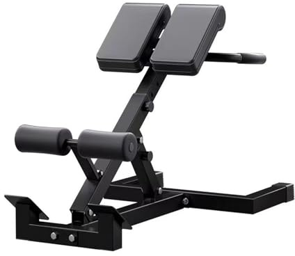 Heavy-Duty Adjustable Roman Chair Versatile Back Hyperextension Extension Roman Bench Abs Exerciser Leg Strength Trainer For Home Gym 5 Height Adjustable 330lbs Capacity
