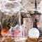 Halloween Deko, Halloween Spinnennetz Decoration Set, 300g Dehnbare Spinnennetze 60 Künstliche Spinnen-Perfekt für Halloween Innen/Außen, Garten, Tür Fenster Kamin Häuser Spukhaus Partyzubehör