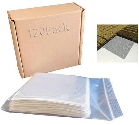 4 x 4Carpet Tile Adhesive Connectors Carpet Square Adhesives That Creates a Floating Floor 120 tabs per Pack