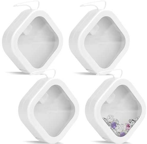 PRITOK Haargummi Aufbewahrung 4 Stück Haargummi Organizer Box, Aufbewahrungsbox für Haaraccessoires, Schubladen-Aufbewahrungsbox, Kann von Wattestäbchen Zahnseide, Haarnadeln und Kleinem Reiseschmuck