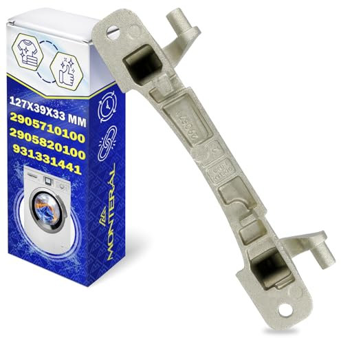 Bisagra Lavadora para Puerta 127x39x33 mm con Código Original 2905710100 2905820100 931331441 para Smeg para Beko - Garantía de 10 Años - MONTERAL