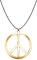 WEINIBAO Peace Kette Hippie, Gold Peace Anhänger Kette, Frieden Kette aus Metall, Hippie Schmuck Hippie Halskette Damen Herren, Hippie Kostüm Zubehör, Hippie Kette Peace für Karneval Mottoparty (C)