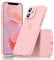 Noyabox Silicone Case for iPhone 11, Cute Shockproof Full Cover with Smooth Touch Printed Heart-Shaped Love Pattern Slim Lightweight Stain-Resistant Design, Pink
