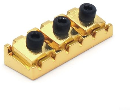String Locking Nut Replacement for Floyd Rose Tremolo Bridge, 43mm Width, Gold Color (Gold)