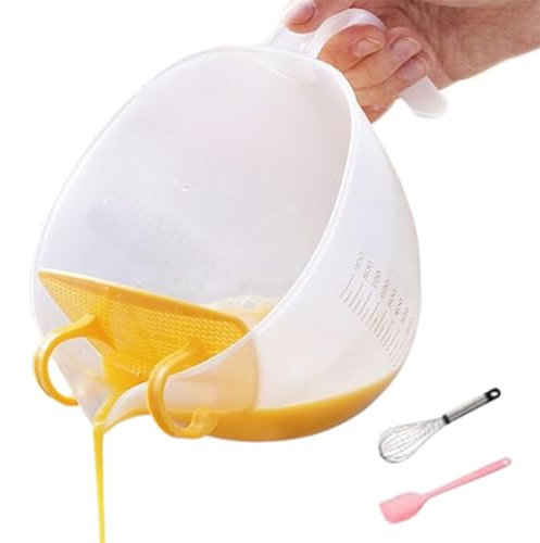 Vaso colador de medición de líquidos | Vaso batidor de huevos de embudo de 1000 ml, utensilio de cocina de gran capacidad para hornear, lavar arroz, cocinar y otras escenas