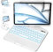 MAYDORHER For iPad Pro 13 Inch Case with Keyboard, Multi Touch Tech Style Trackpad Keyboard Case with 360° Rotating Stand Only for iPad Pro 13 (M4, 2024), 7 Colors Backlight, White