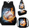 Aplkyhs Sac à dos pour filles de 6 à 8 ans avec boîte à déjeuner, porte-bouteille d'eau, trousse à crayons, Baseball sur l'eau et le feu, Taille unique, Sacs à dos de jour