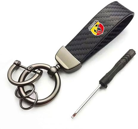 Auto Schlüsselanhänger für Abarth 500 595 695 Coppa Coppone, Schlüsselanhänger Halter Keychain Ersetzen Zubehör Geschenk für Männer Frauen,A