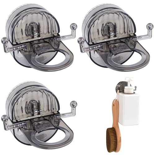 Porta Bagnoschiuma da Doccia, Porta Shampoo Doccia, Dispenser Sapone Bagno a Muro, Dispenser Sapone Mani per Ventose, Adatto per Appendere Gel Doccia, Shampoo, Saponi per le Mani, 3 Pezzi