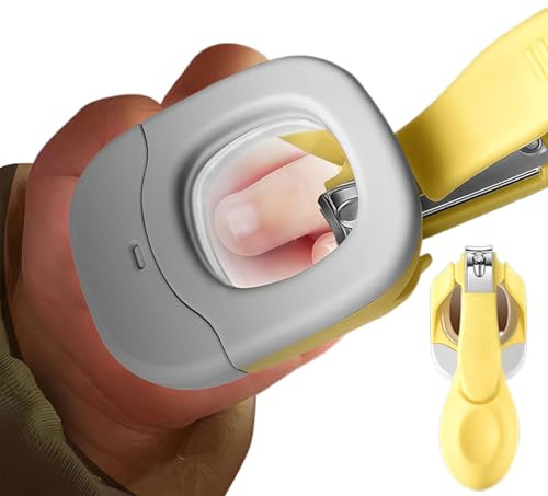 Coupe-Ongles Bébé | Coupe-Ongles Manuel avec Lampe pour Nouveau-nés et,Ciseaux Anti-Éclaboussures Outils De Toilettage Pour Garçons Filles Maison Garderie Nettoyage Voyage Parents