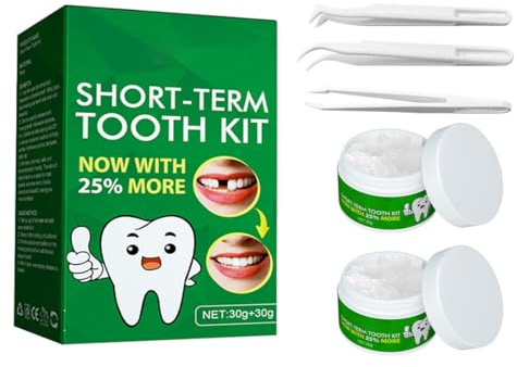 PBAHAUP Kit Riparazione Denti, Dentiera Provvisoria e Otturazione Temporanea, Soluzione Pratica per Denti Rotti, Mancanti o Allentati