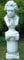 Deko Garten Figur Statue Büste Ludwig Van Beethoven auf ionischer Säule als Satz Skulptur aus Beton Gesamthöhe 76 cm