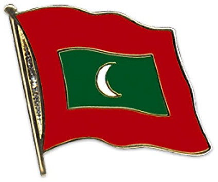 Flaggen-Pin vergoldet : Malediven