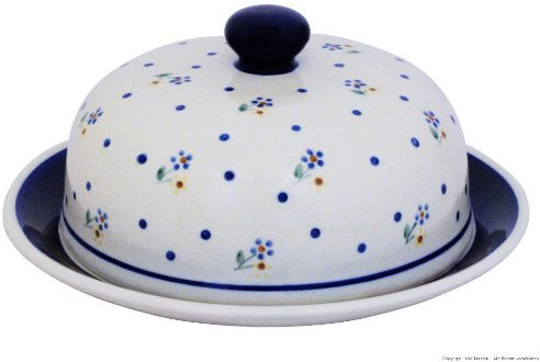 Original Bunzlauer Käseglocke M/Butterglocke für Rollbutter - Ø = 19,5 cm, Dekor 111