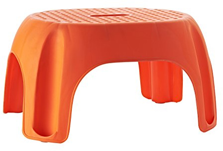 RIDDER Assistent A1102614 Schemel, Tritt, Kinder-Hocker, Eco, orange, ca. 39x24x22 cm