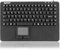 Keysonic KSK-5230 IN (US) Silikontastatur mit Touchpad wasserdicht antimikrobisch Industrietastatur hitzebestaendig, schwarz 28076