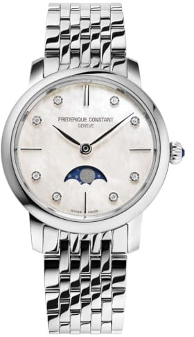 Frederique Constant Damen-Armbanduhr XS Analog Quarz Edelstahl FC-206MPWD1S6B
