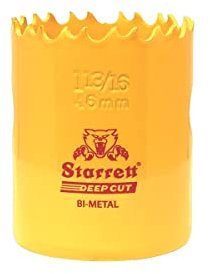 Starrett Bi métal Deep Cut Scie cloche, 46 mm, dch1136